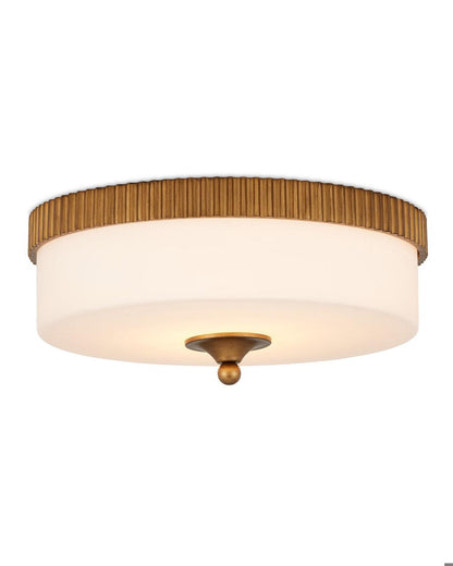 Currey and Company Bryce Gold Flush Mount Gold, White