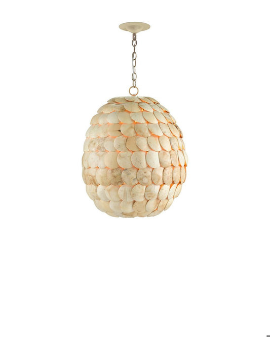 Currey and Company Buko Coco Cream Pendant Coco Cream, Natural