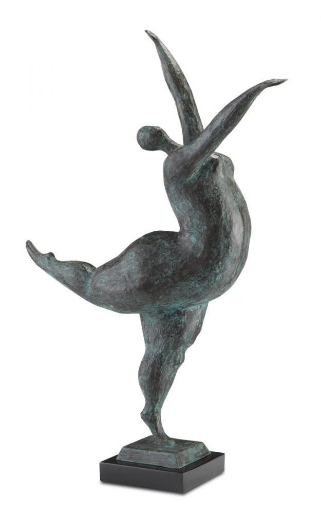 Currey and Company Butterfly Ballerina Bronze Green, Black