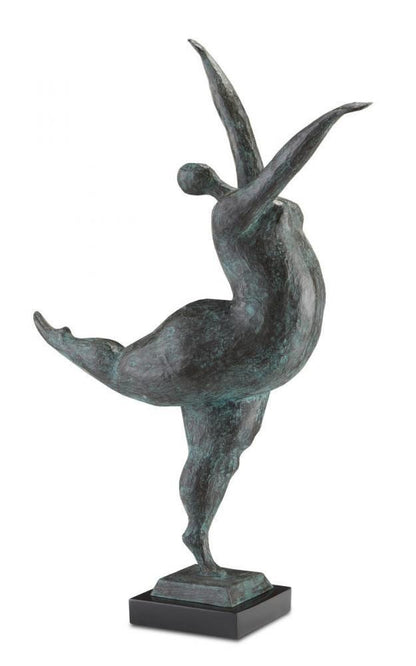 Currey and Company Butterfly Ballerina Bronze Green, Black