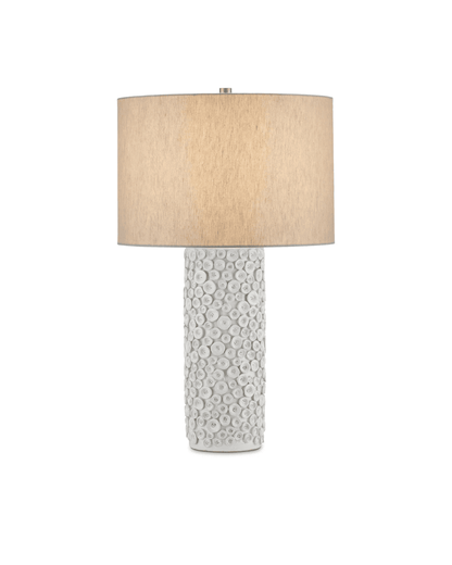 Currey and Company Buttons Table Lamp White
