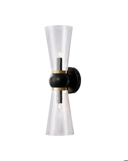 Currey and Company Byford Bronze Bath Wall Sconce Oil Rubbed Bronze, Clear, Polished Brass