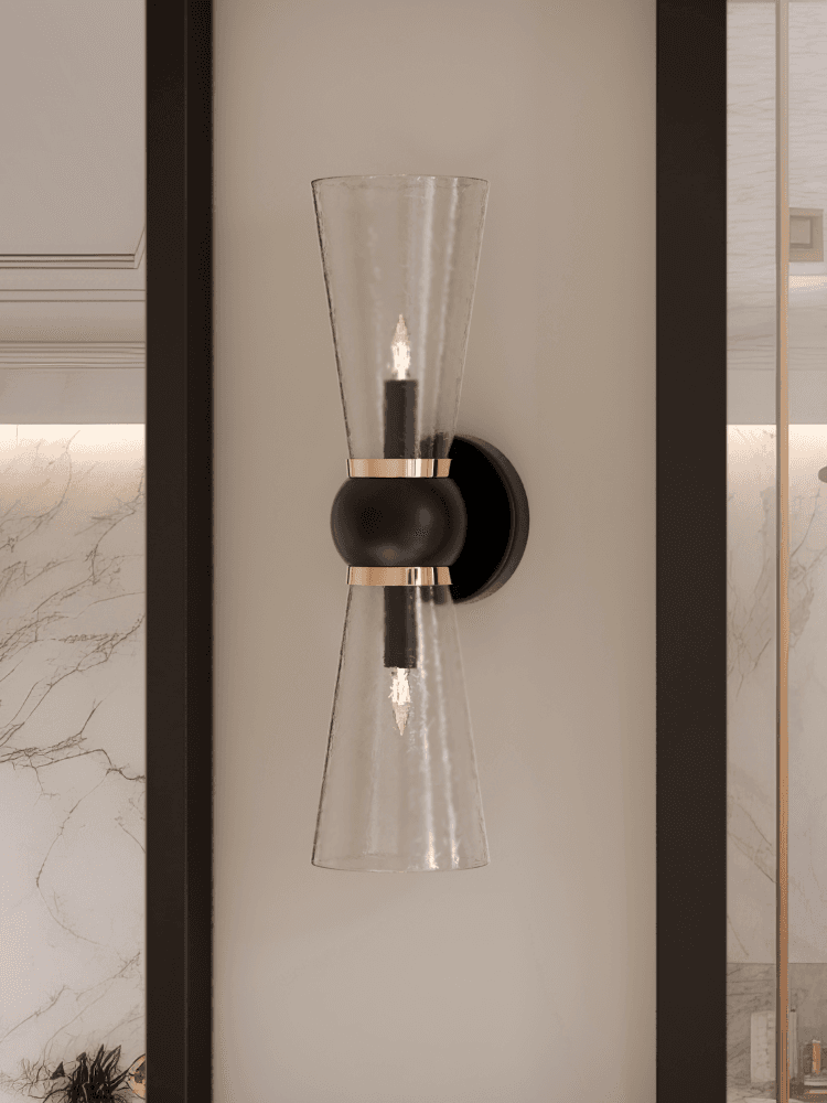 Currey and Company Byford Bronze Bath Wall Sconce