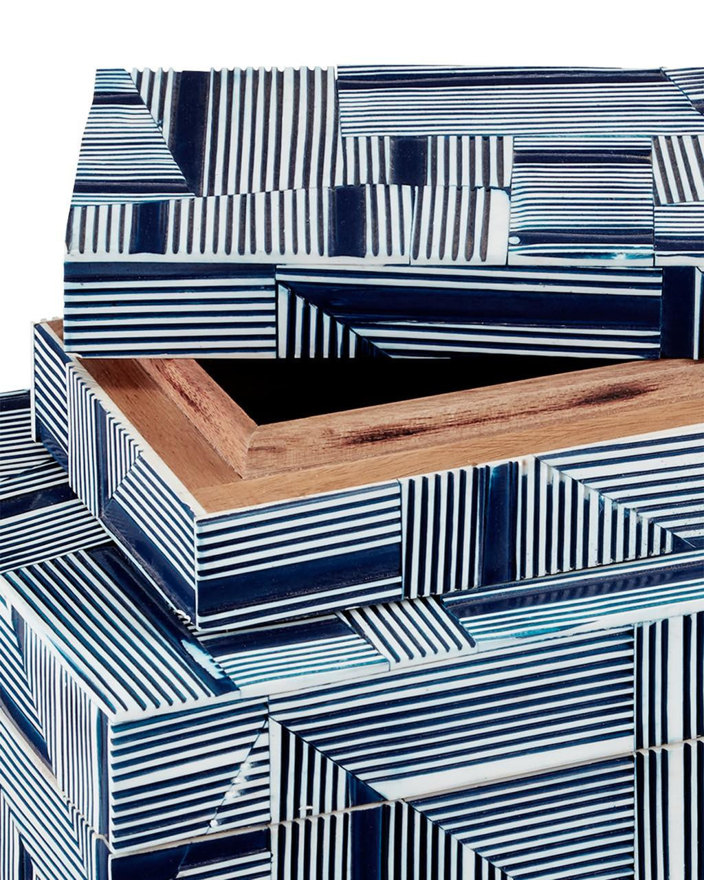 Currey and Company Cade Blue Box, Set of 2