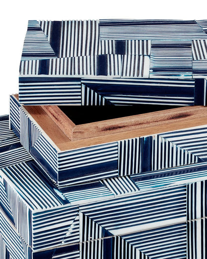 Currey and Company Cade Blue Box, Set of 2