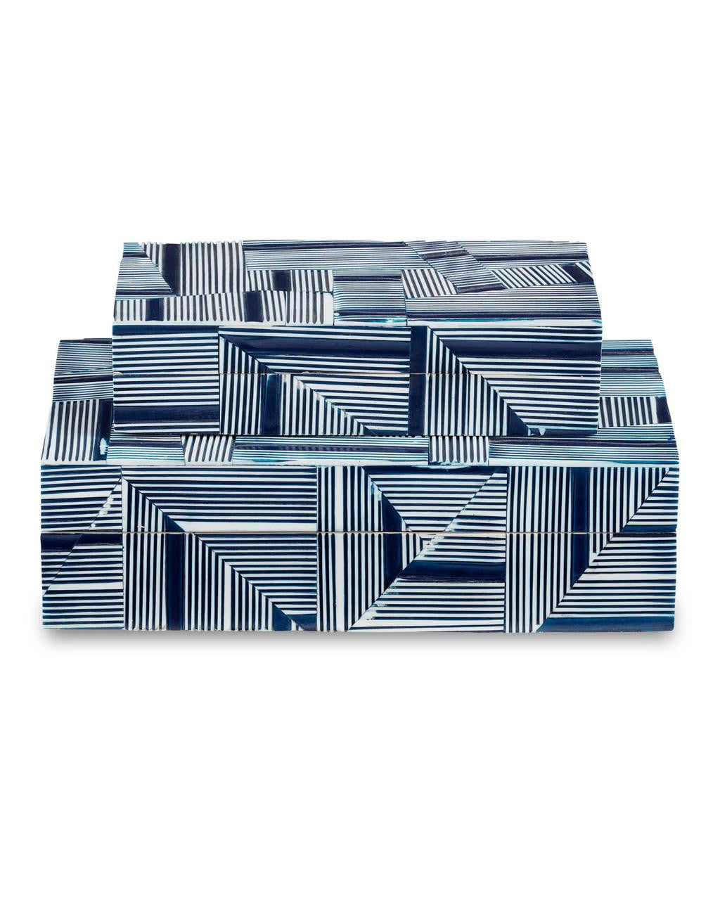 Currey and Company Cade Blue Box, Set of 2
