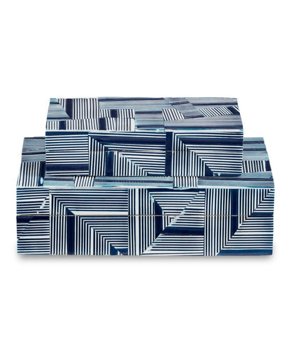 Currey and Company Cade Blue Box, Set of 2