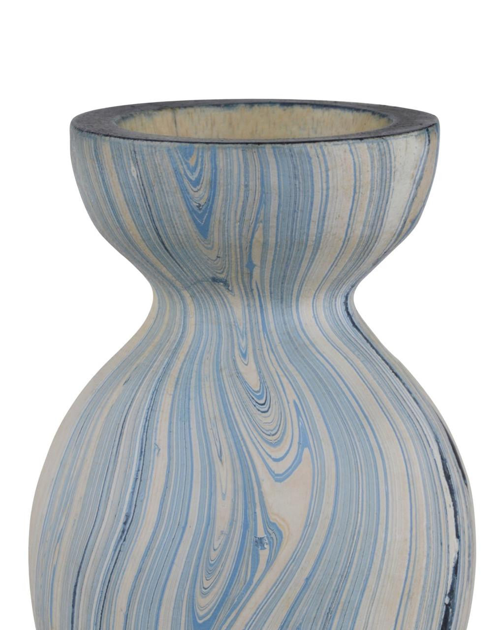 Currey and Company Calm Sea Marbleized Vase, Set of 3