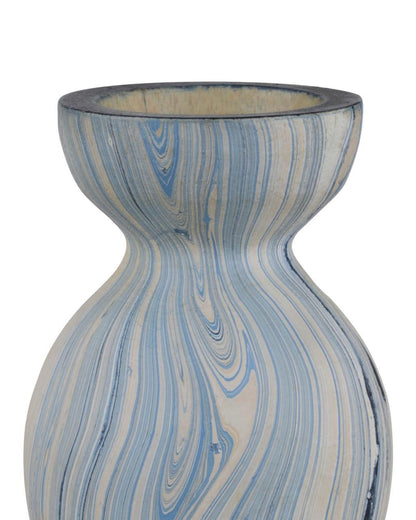Currey and Company Calm Sea Marbleized Vase, Set of 3