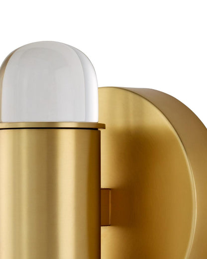 Currey and Company Capsule Brass Wall Sconce