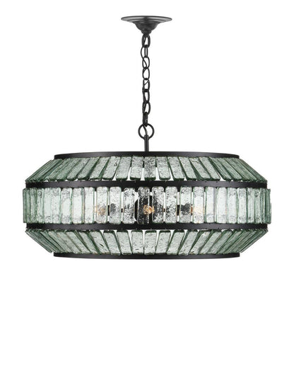 Currey and Company Centurion Chandelier Clear, Satin Black