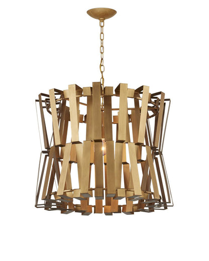 Currey and Company Chaconne Brass Chandelier Brass