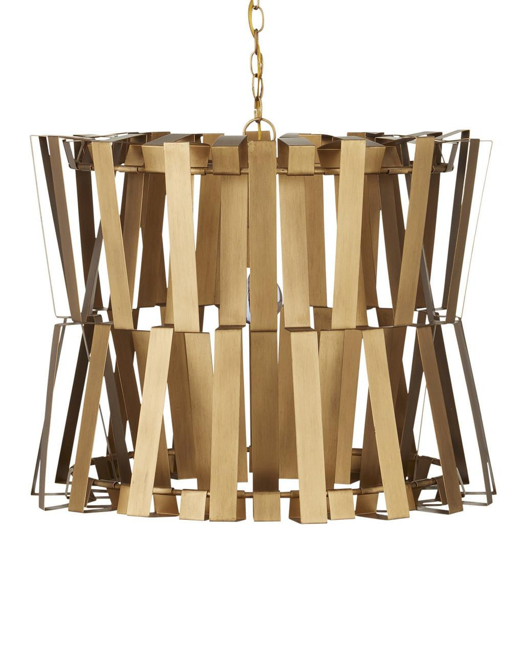 Currey and Company Chaconne Brass Chandelier
