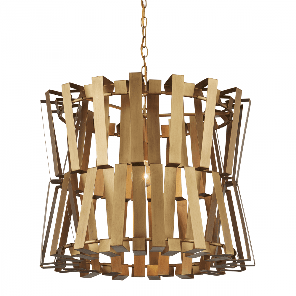 Currey and Company Chaconne Brass Chandelier