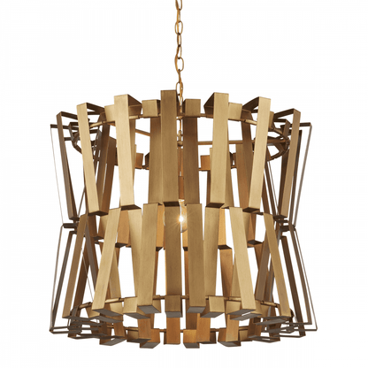 Currey and Company Chaconne Brass Chandelier