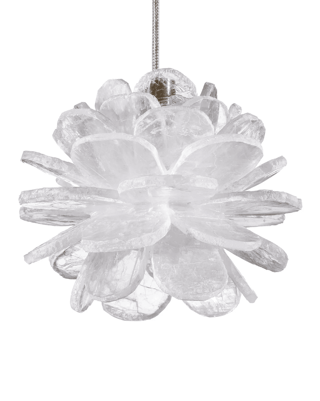 Currey and Company Clarity Pendant Natural, Brass