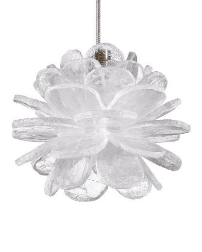 Currey and Company Clarity Pendant Natural, Brass
