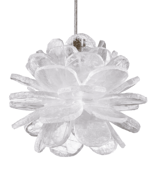 Currey and Company Clarity Pendant Natural, Brass
