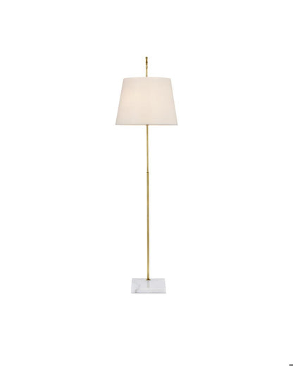 Currey and Company Cloister Medium Brass Floor Lamp