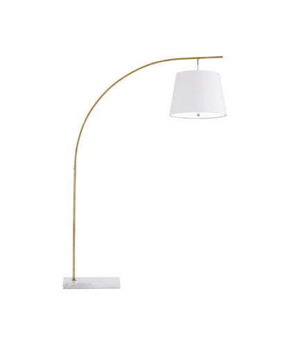 Currey and Company Cloister Medium Brass Floor Lamp