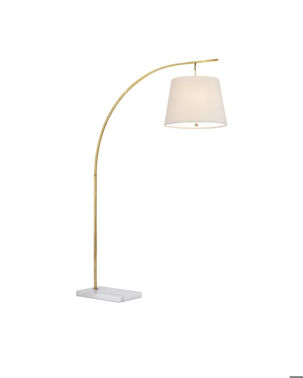 Currey and Company Cloister Medium Brass Floor Lamp