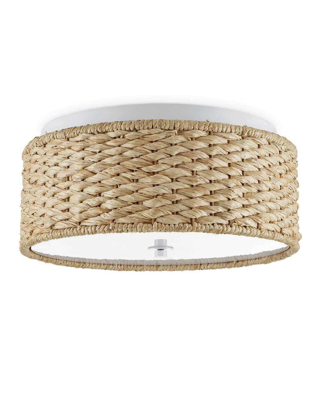 Currey and Company Colchester Raffia Flush Mount