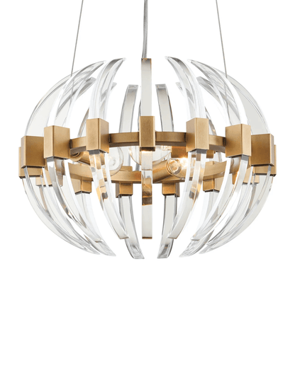 Currey and Company Coquette Small Brass Chandelier