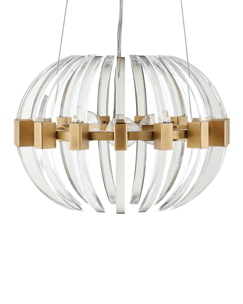 Currey and Company Coquette Small Brass Chandelier