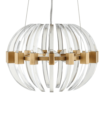Currey and Company Coquette Small Brass Chandelier