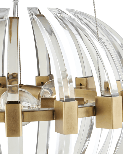 Currey and Company Coquette Small Brass Chandelier