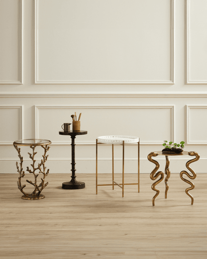 Currey and Company Coral Brass Accent Table