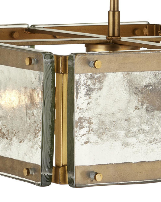 Currey and Company Countervail Square Semi-Flush Mount