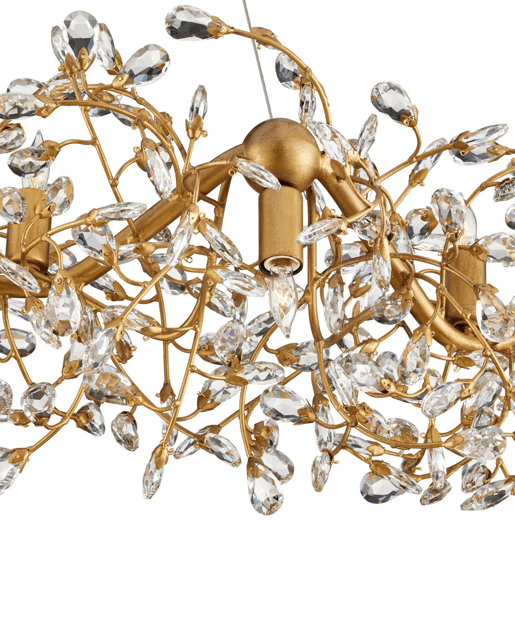 Currey and Company Crystal Bud Grande Ring Chandelier