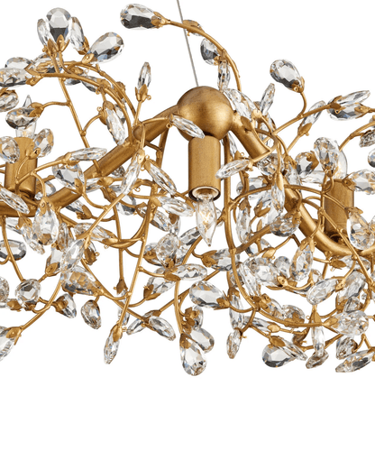 Currey and Company Crystal Bud Grande Ring Chandelier