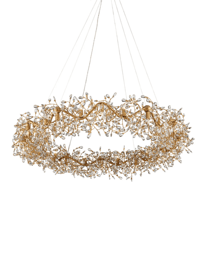 Currey and Company Crystal Bud Grande Ring Chandelier