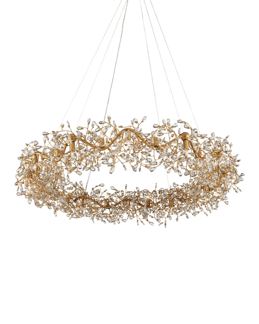 Currey and Company Crystal Bud Grande Ring Chandelier