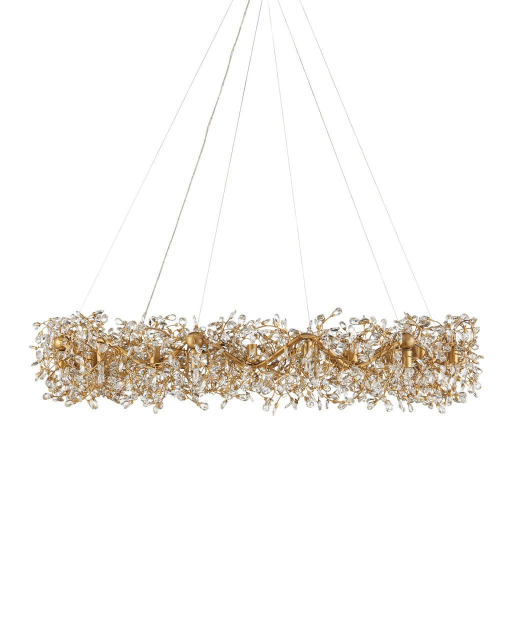 Currey and Company Crystal Bud Grande Ring Chandelier