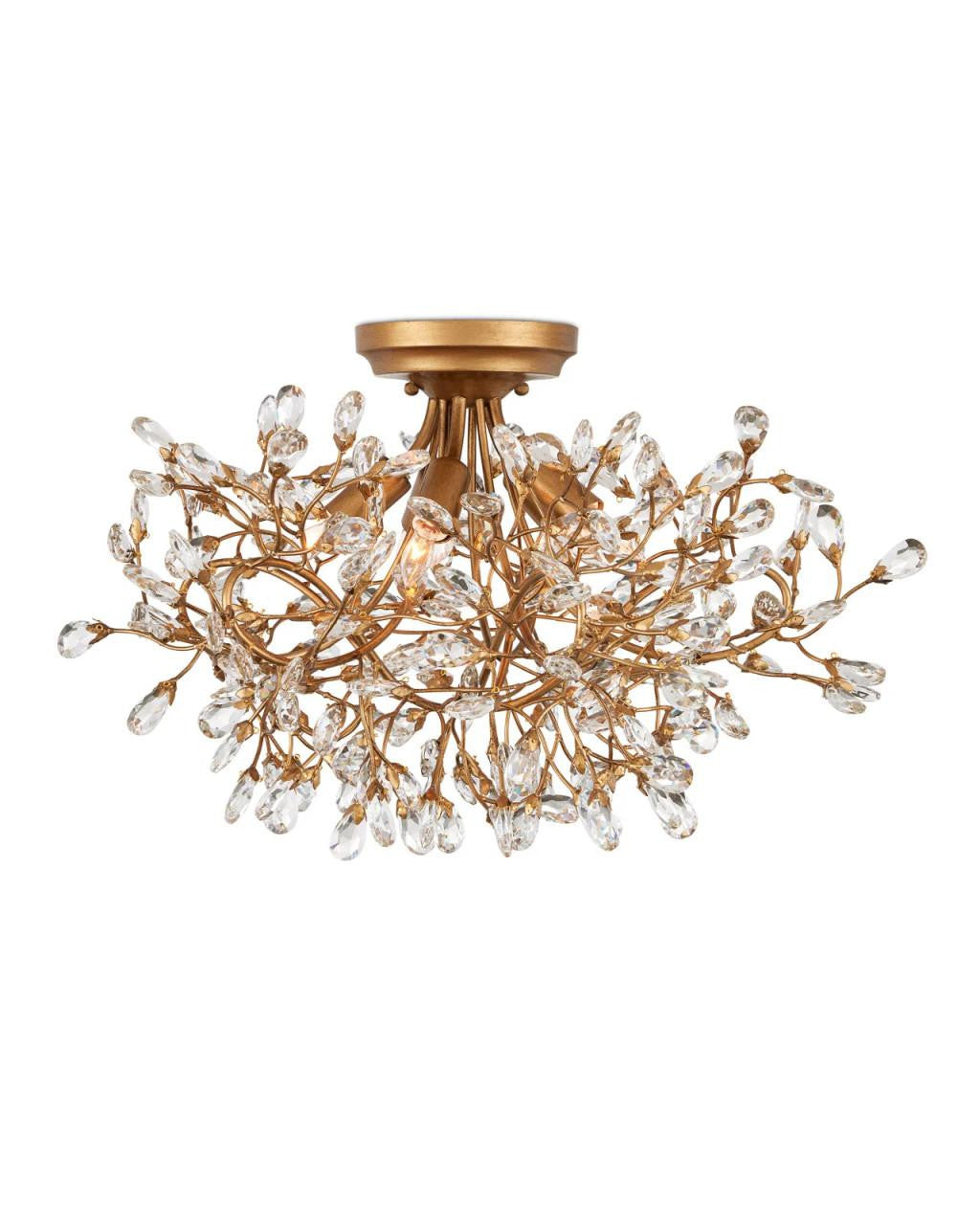 Currey and Company Crystal Bud Semi-Flush Mount