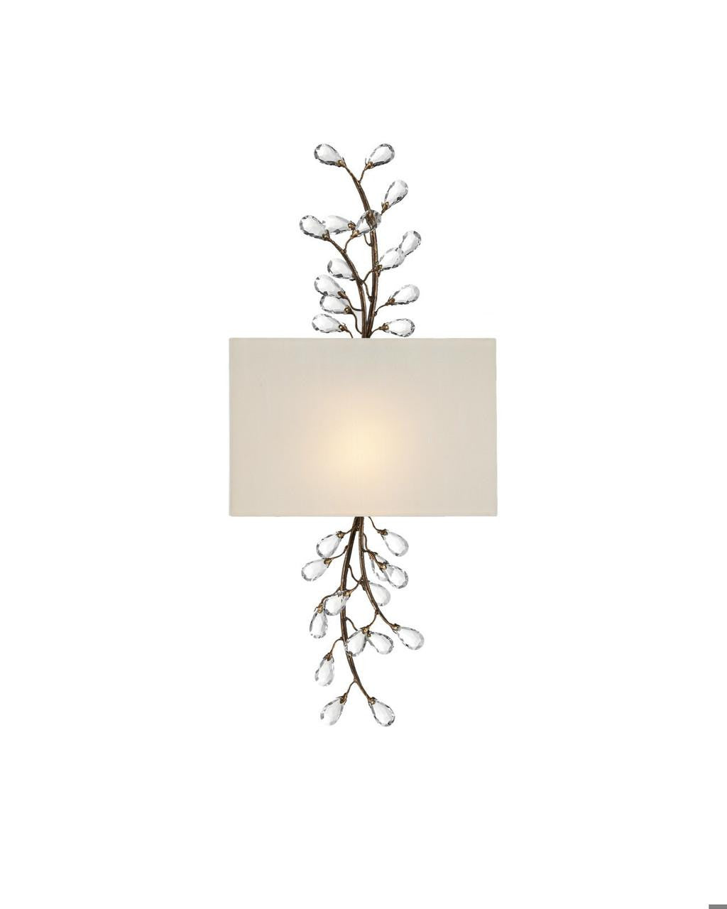 Currey and Company Crystal Bud Tall Wall Sconce