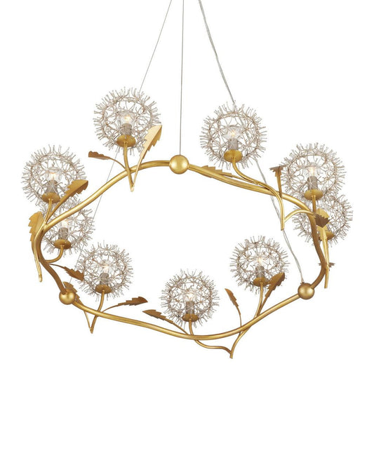 Currey and Company Dandelion Silver & Gold Chandelier