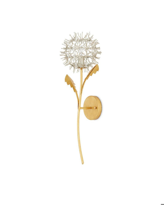 Currey and Company Dandelion Silver & Gold Wall Sconce