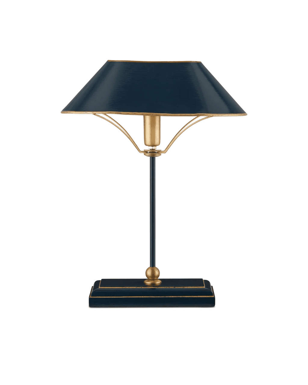 Currey and Company Daphne Navy Table Lamp Navy, Gold