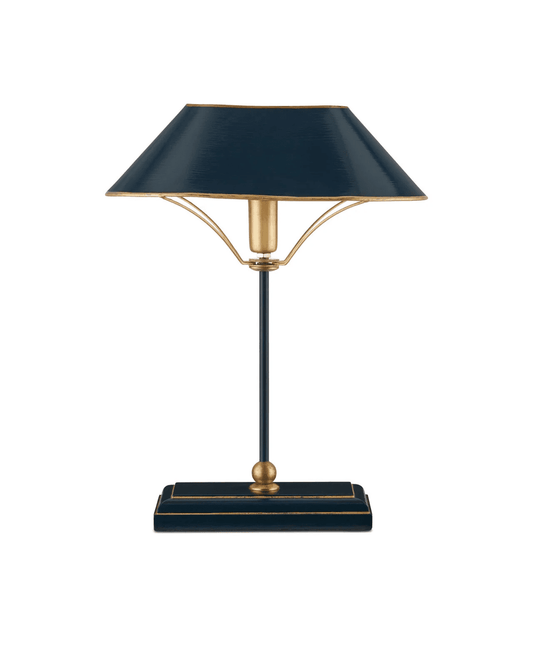 Currey and Company Daphne Navy Table Lamp Navy, Gold