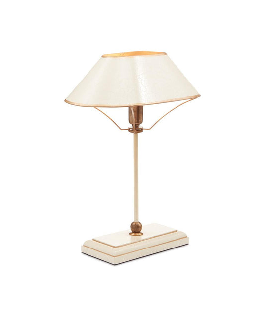 Currey and Company Daphne White Table Lamp Ivory, Gold