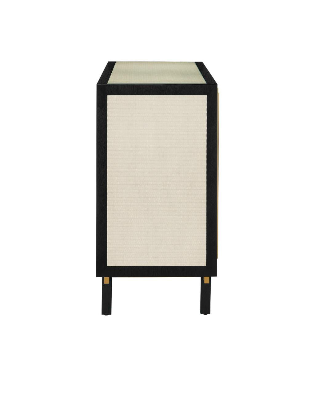 Currey and Company Deanna Raffia Credenza