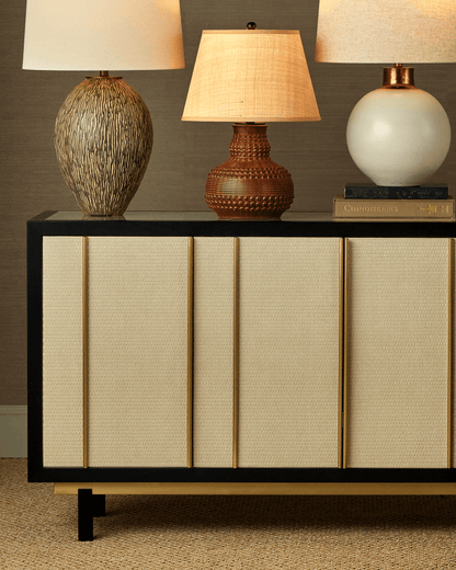 Currey and Company Deanna Raffia Credenza