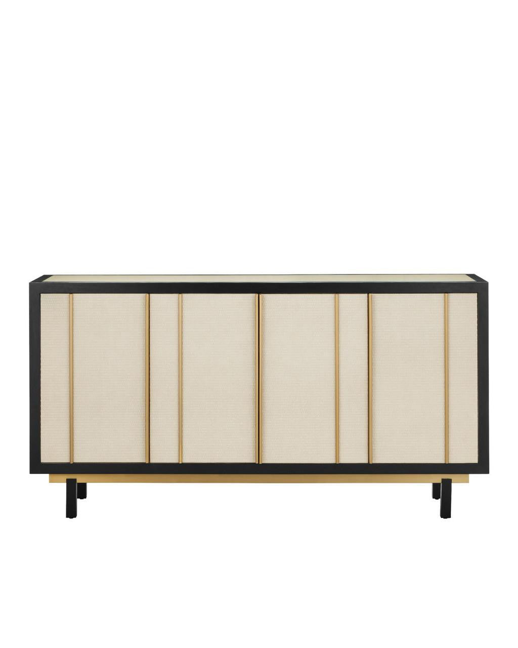 Currey and Company Deanna Raffia Credenza