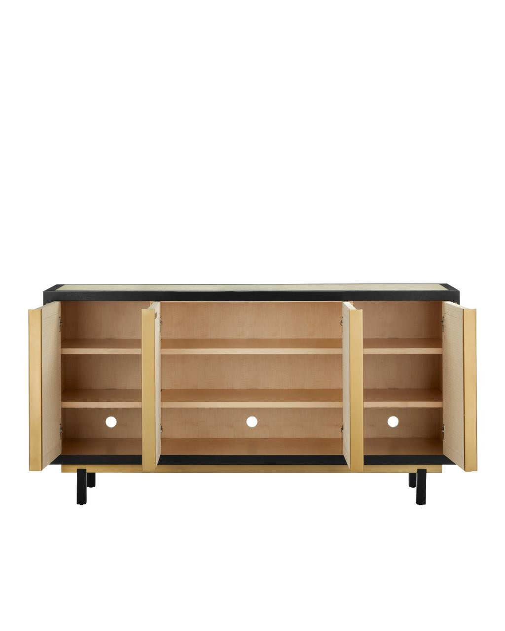 Currey and Company Deanna Raffia Credenza