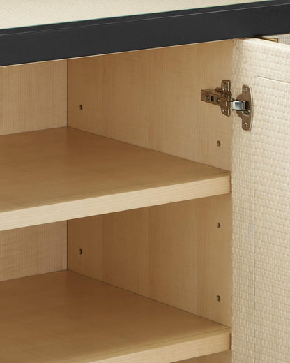 Currey and Company Deanna Raffia Credenza