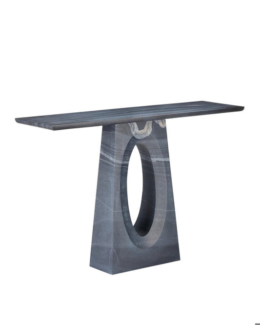 Currey and Company Demi Black Console Table Black